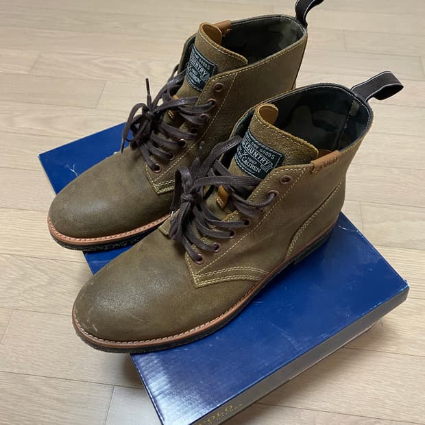 폴로 컨트리 스웨이드 왁스코팅 부츠 us9.5