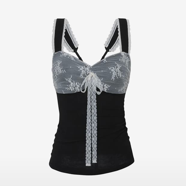 페인오어플레져 ANEMONE TOP black 아네모네탑 블랙