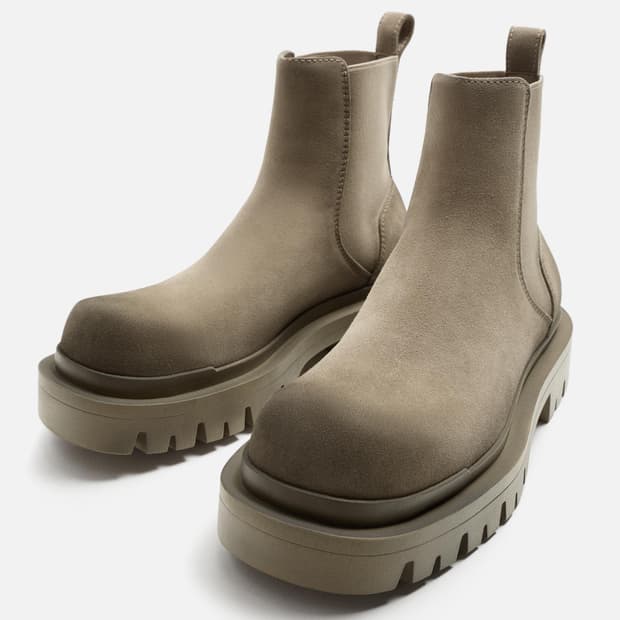 (41/270)자라 볼륨 리얼 스웨이드 첼시부츠 