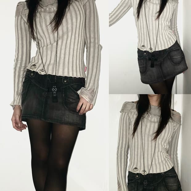 grunge knit off shoulder