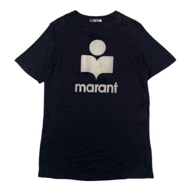 이자벨마랑 Isabel marant 블랙 카르만 린넨 로고 반팔티셔츠 S