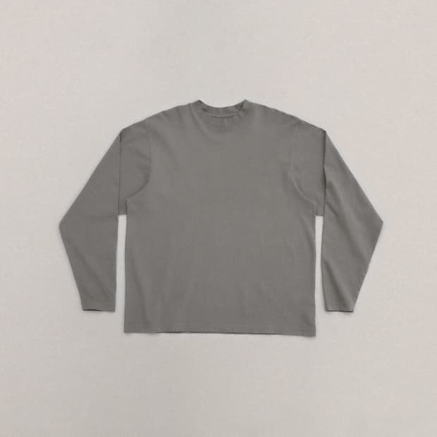이지갭 롱슬리브 긴팔티 라이트그레이