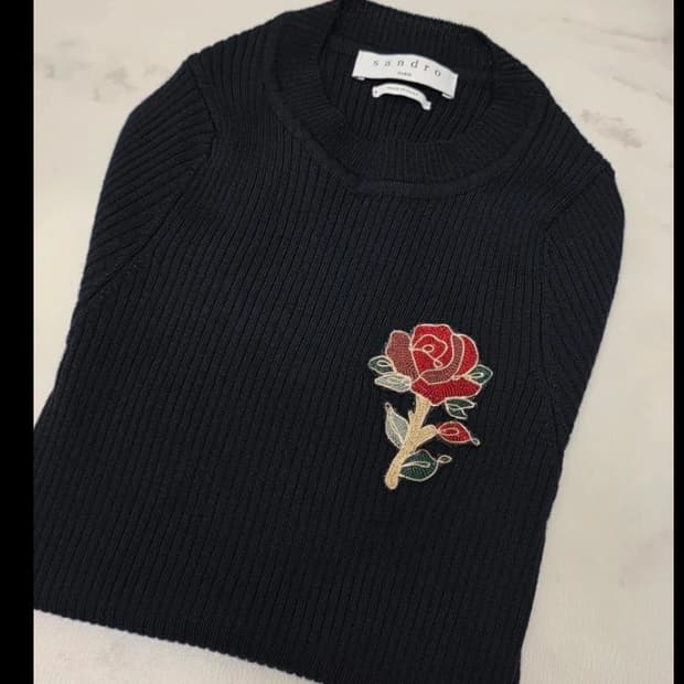 Sandro 산드로 니트 슬리브 원피스 ~44반