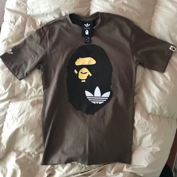 - 아디다스 x 베이프 숏슬리브 반팔 티셔츠 어스 스트라타