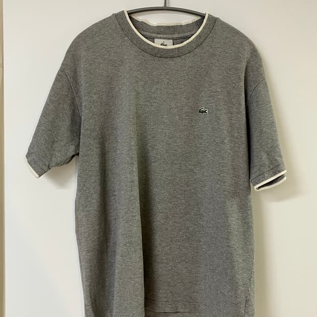 라코스테 lacoste 니트 반팔 그레이