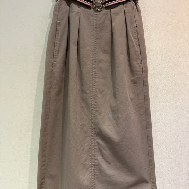 As Know As Belted Cotton Long Skirt