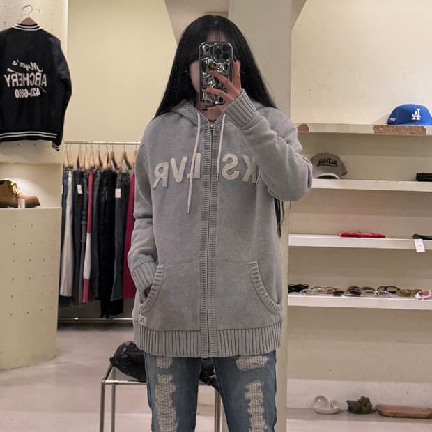 퀵실버 양털 니트 집업 U1332