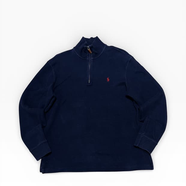 폴로 랄프로렌 레드포니 코튼 네이비 반집업 