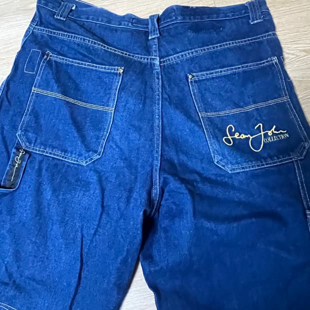 션존 버뮤다 와이드 데님팬츠