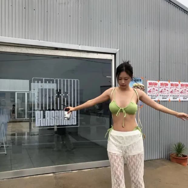 소프티 레이스 시스루 팬츠