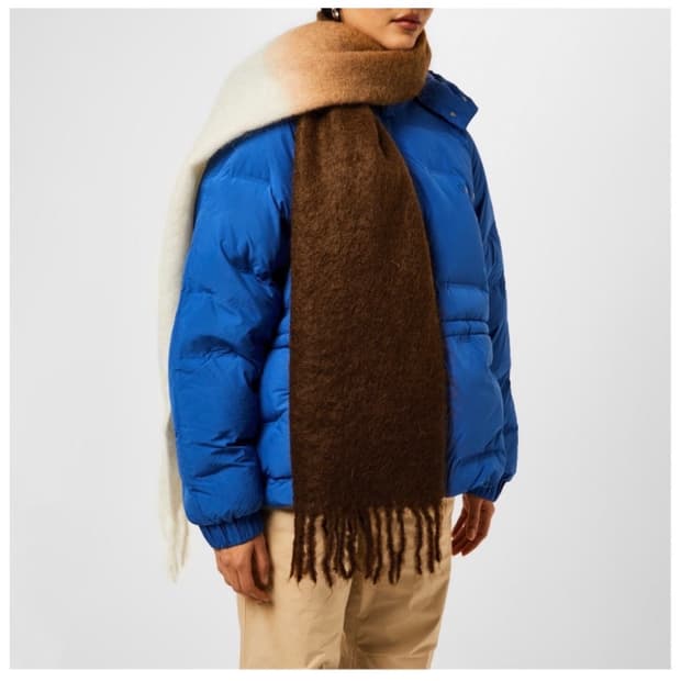 GANNI 투톤 모헤어 블렌드 머플러