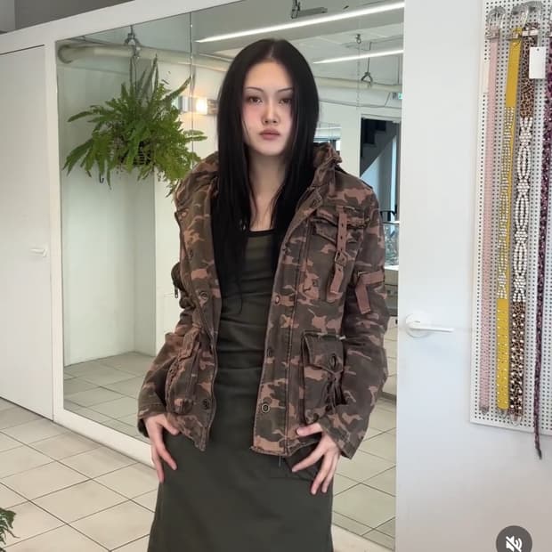 피조물빈티지 pijomul 카모 자켓