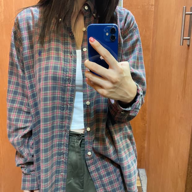  (L) POLO 폴로 랄프로렌 체크 셔츠 