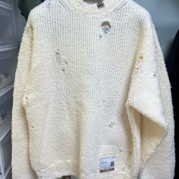 미하라야스히로 펀칭데미지니트 46사이즈 1회착