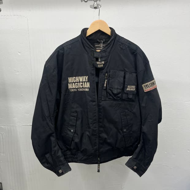 2XL) YELLOW CORN BIKER JAKCET