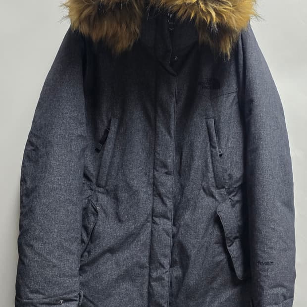 노스페이스 구스다운 롱 패딩 100