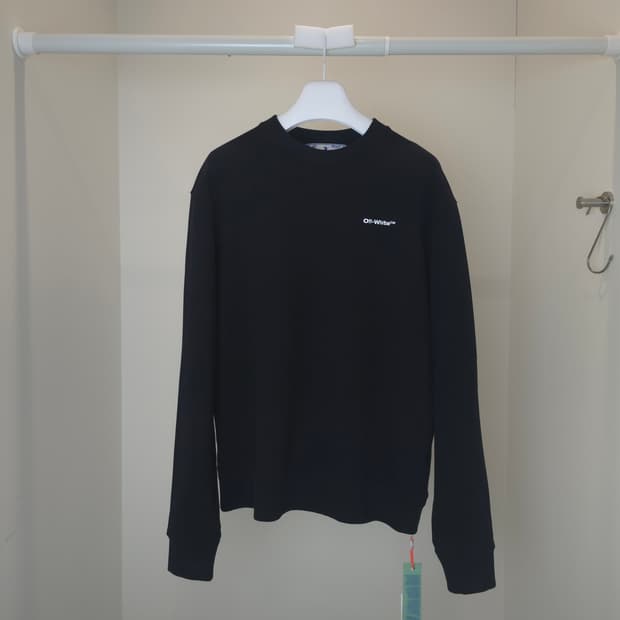 [중고/정품] 오프화이트 웨이브 그래픽 맨투맨