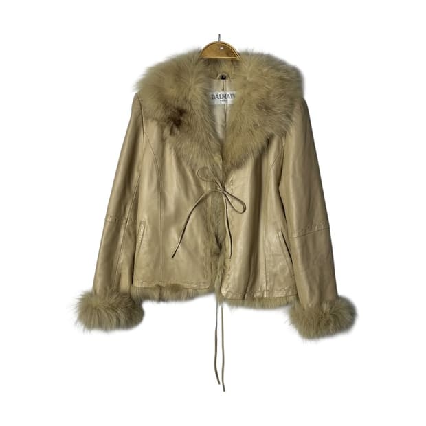 [Balmain] 90's 발망 재팬 램스킨 폭스퍼 자켓