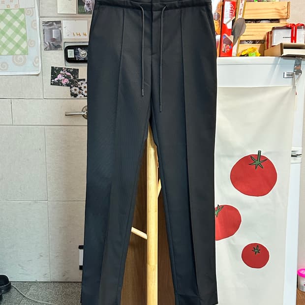 새상품급) JUUN.J 준지 스트링 드레스업슬랙스/44/블랙