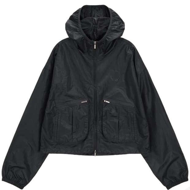 (새상품) 마뗑킴 포켓후디 나일론 점퍼 차콜