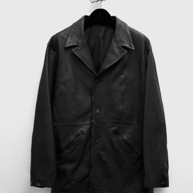 워시드 레더 자켓