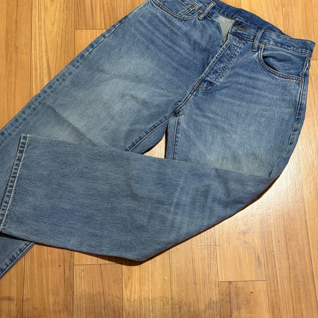 OUTSTANDING 30‘s 신치백 셀비지 와이드 팬츠 L