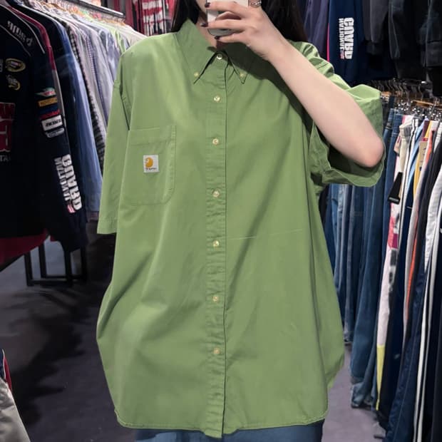 [IM] Carhartt 칼하트 반팔 셔츠 녹차