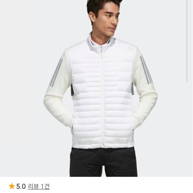 아디다스골프 다운패딩자켓 니트 소매 방풍자켓 100