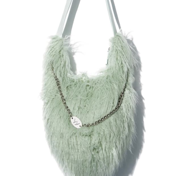 오픈 와이와이 SHAGGY HOBO LARGE, MINT