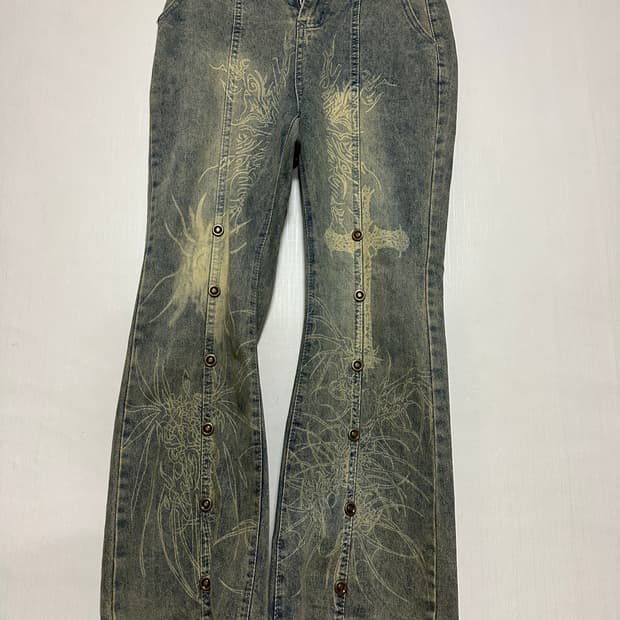 Y2k 부츠컷 팬츠