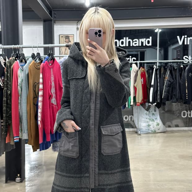 히스테릭 글래머 울 롱코트