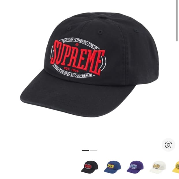 슈프림 웜업 6 패널 블랙