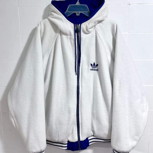 아디다스 양털 후리스 리버시블 자켓 90s