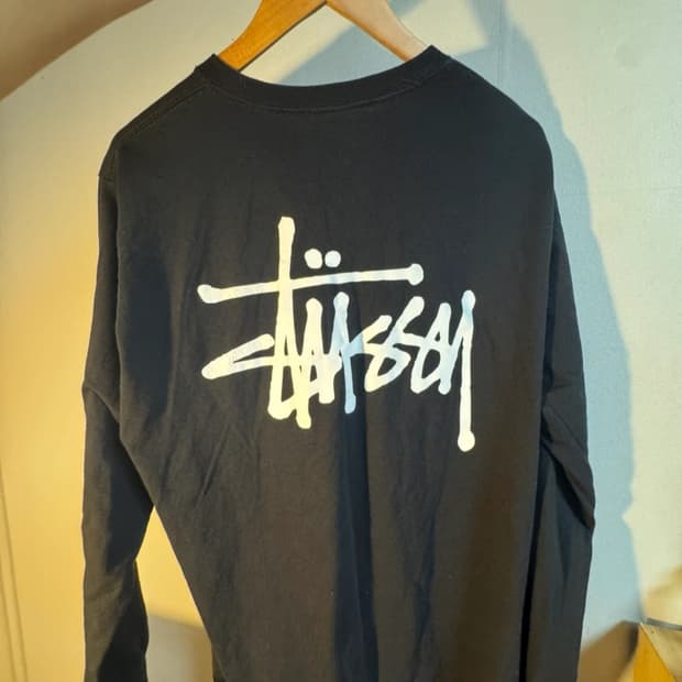 스투시 베이직 롱슬리브 블랙 m