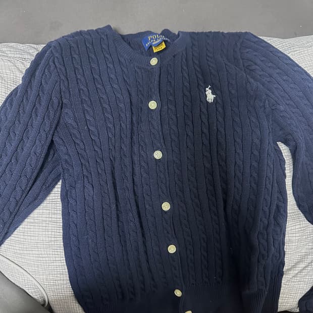 폴로 케이블 가디건 