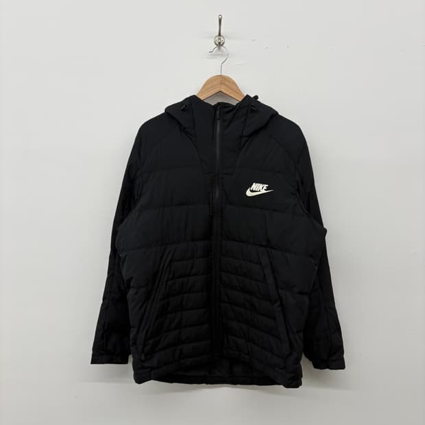 나이키 블랙 패딩 점퍼 후드 XXL