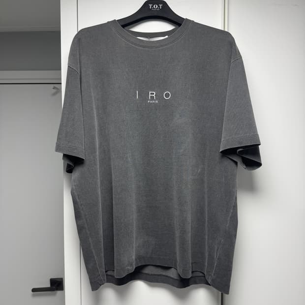 [L] 25SS 이로 피그먼트 워싱 그레이 반팔 티셔츠