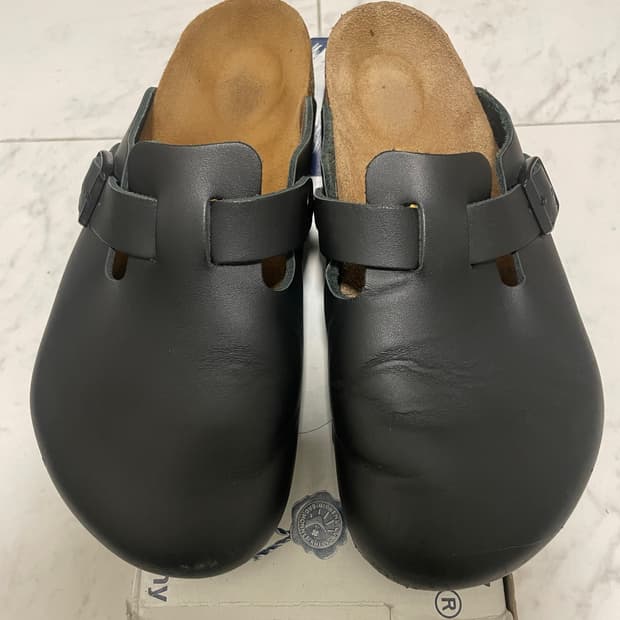 버켄스탁 보스톤 레더 블랙 260mm