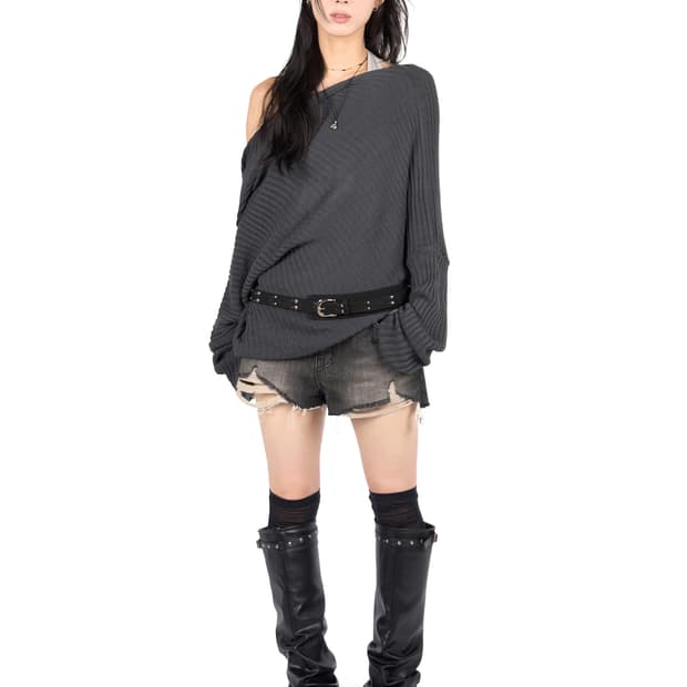 릿킴 SHAWL HOOD KNIT