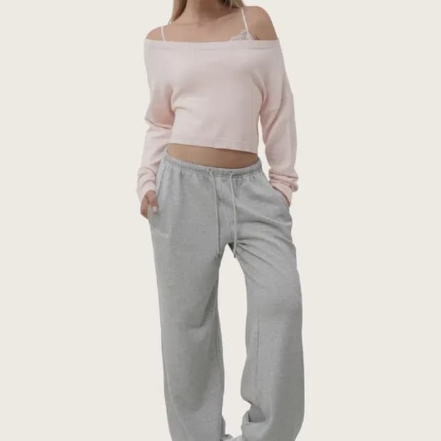 미개봉) 클리시어 Honeydew cropped knit