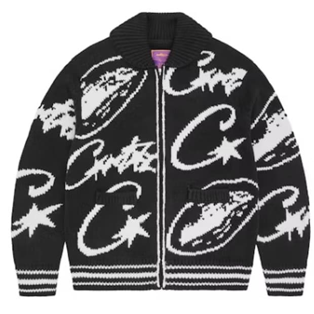 [XL] 코르테이즈 CRTZ 자카드 니트 가디건 