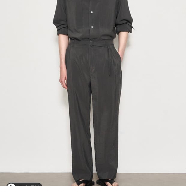 타임옴므 드라이실크 와이드 팬츠 82(32) DG 새상품
