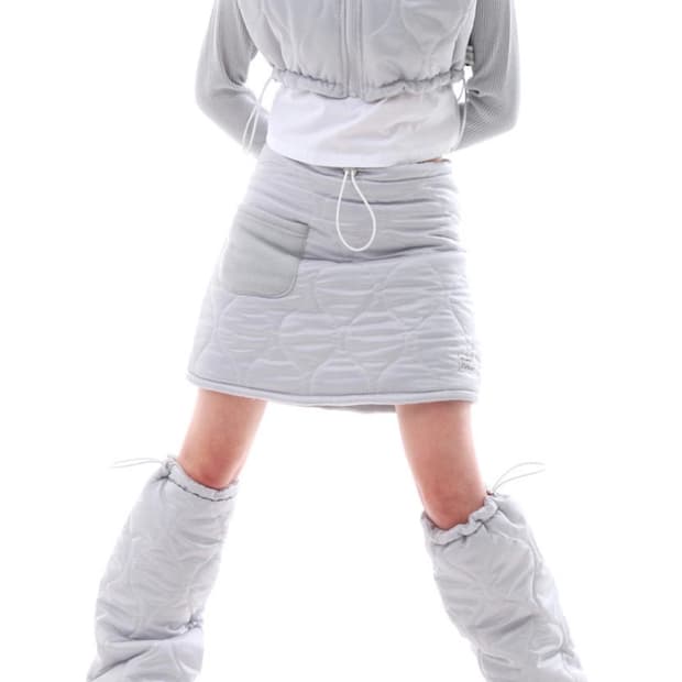 피스메이커 QUILTING SKIRT _ GREY