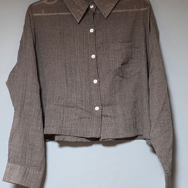 빈티지 시스루 면셔츠