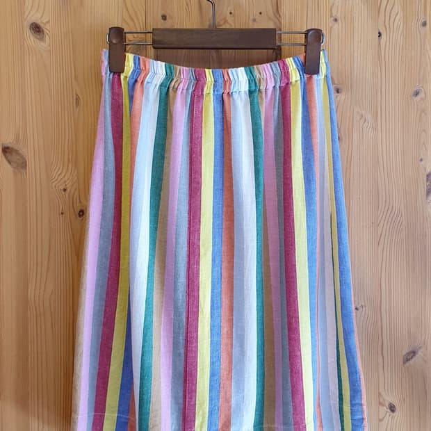 55/66.J.Crew 린넨 밴딩스커트 
