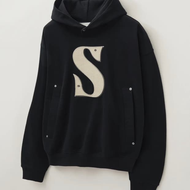 세터 satur 로고 검정 후드티
