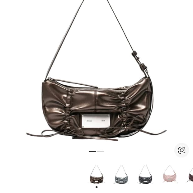 마뗑킴 하프 셔링 리본 라운드 백 브론즈