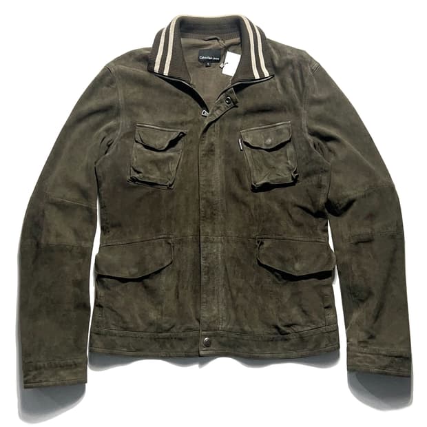  Calvin Klein Goat Suede Leather Jacket