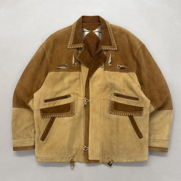 MUNPER 스웨이드 웨스턴 레더 자켓