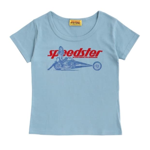 히스테릭글래머 스피드스터 치비 반팔티 블루